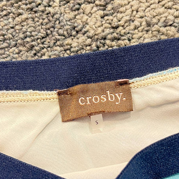 Crosby Teal White Ombre Flowy Skirt NEW Women's Size Small - Picture 2 of 7